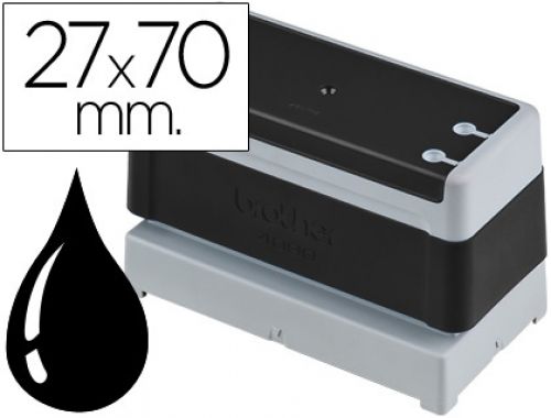Carimbo automatico brother 27 mm x 70 mm preto , Brother , 28580 , 4977766673341